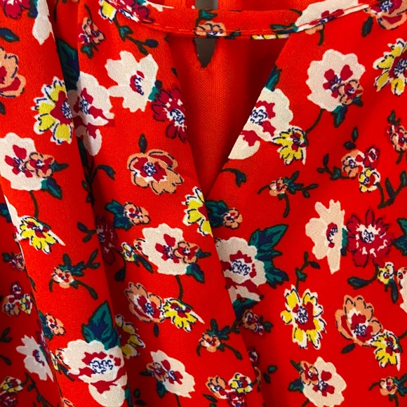 Francesca's Collection red floral mini dress - Picture 3 of 8